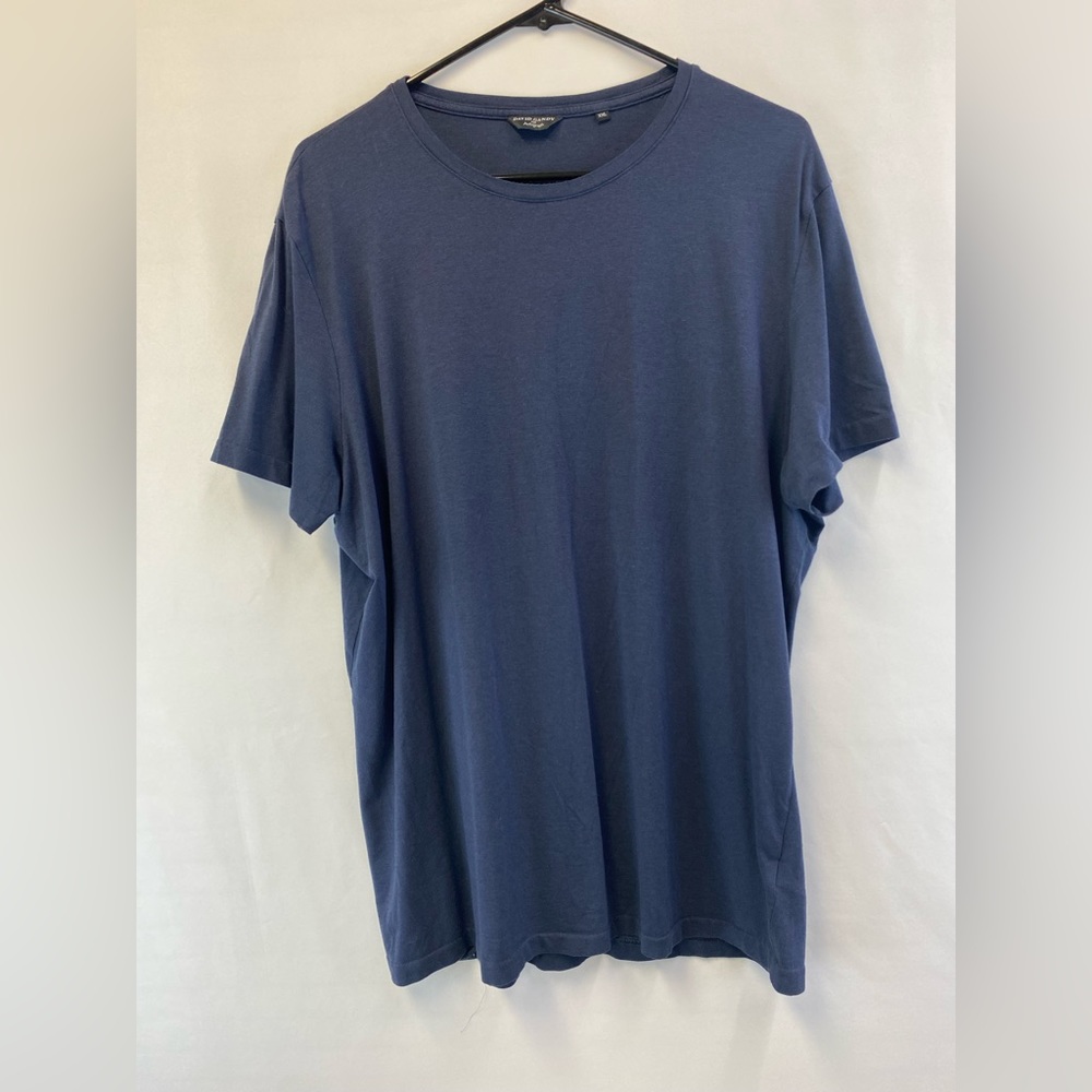 DAVID GANDY Autograph T Shirt XXL Cotton Modal Short Sleeve Dark Indigo Blue